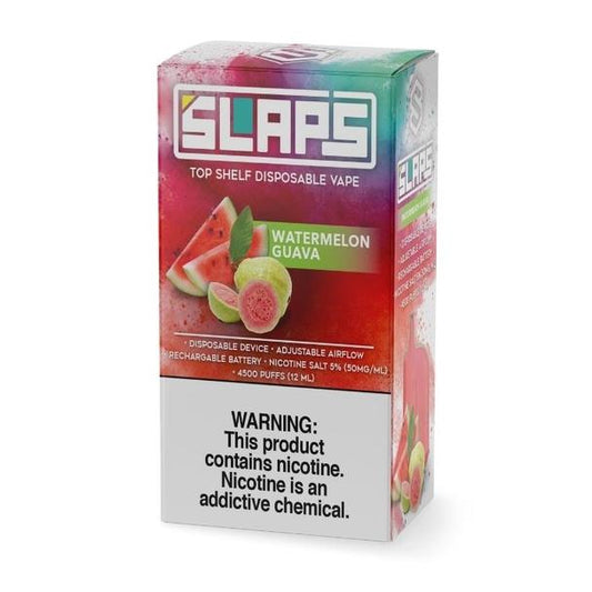 Slaps 4500 Puffs Disposable Vape 12mL Best Flavor Watermelon Guava
