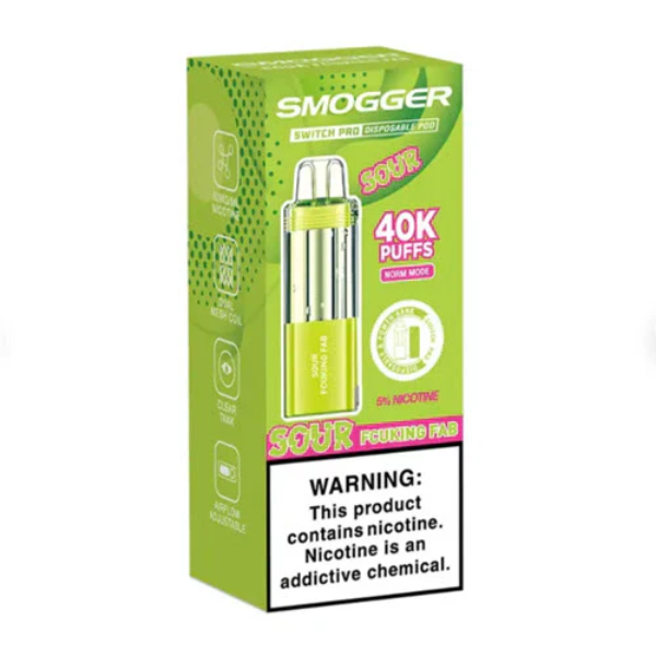 Smogger Switch Pro 40K Replacement Pod Cartridge-Sour Fcuking Fab-Single Disposable-5%-19mL