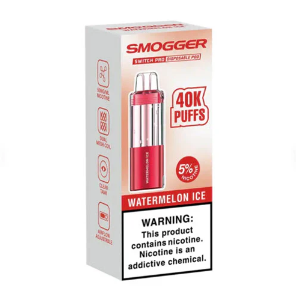 Smogger Switch Pro 40K Replacement Pod Cartridge-Watermelon Ice-Single Disposable-5%-19mL
