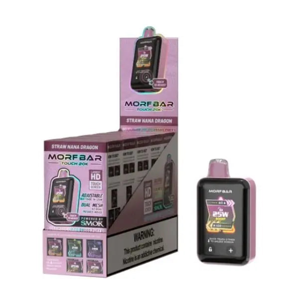 Best Deal SMOK Morf Bar Touch 20k Rechargeable Disposable Vape  - Straw nana Dragon