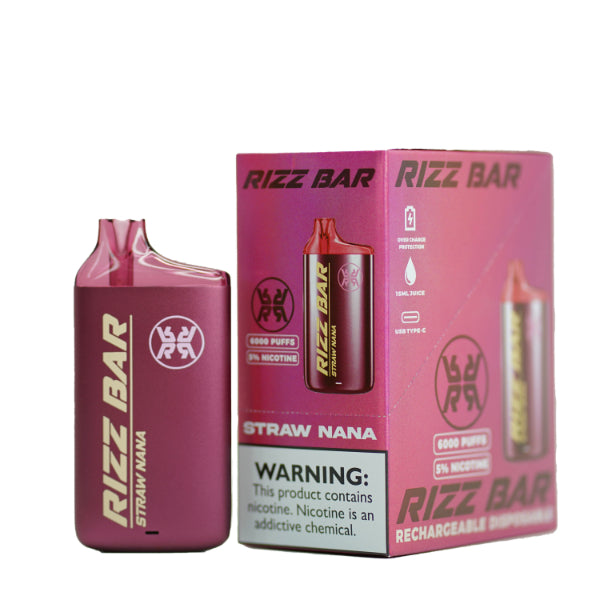 Rizz Bar 6000 Puffs Rechargeable Vape Disposable 15mL - $12.11 eJuices.co Rizz Bar 6000 Puffs Rechargeable Vape Disposable 15mL - $12.11 eJuices.co