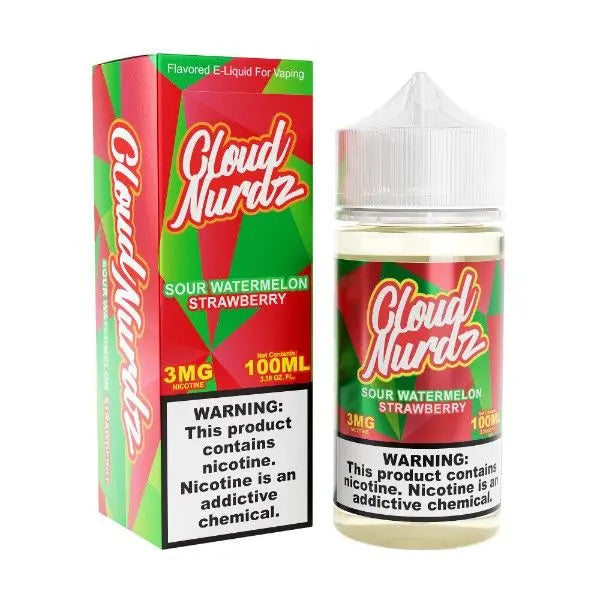 Best Deal Cloud Nurdz 100mL Vape Juice - Sour Watermelon Strawberry
