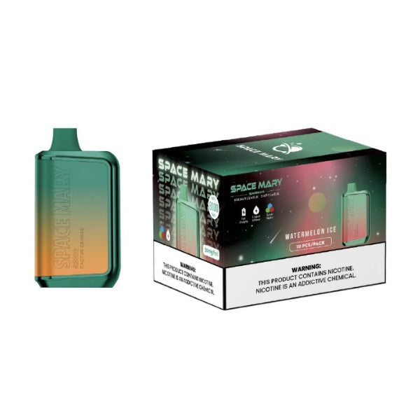 Space Mary SM8000 Puffs Recharge Vape 18mL Watermelon Ice