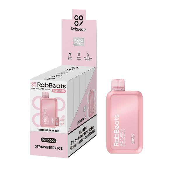 RabBeats RC10000 10000 Puffs Disposable Vape 18mL Best Flavor Strawberry Ice