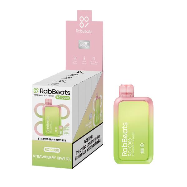 RabBeats RC10000 10000 Puffs Disposable Vape 18mL Best Flavor Strawberry Kiwi Ice