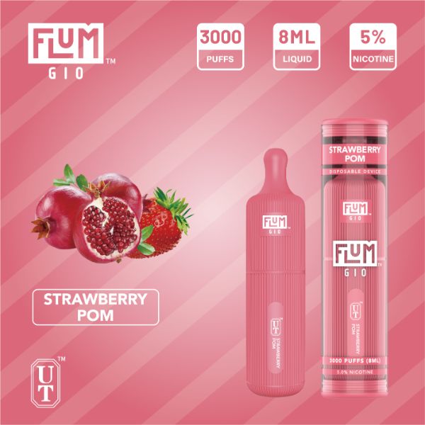 Flum GIO Disposable Vape 10-Pack Best Flavor - Strawberry Pom