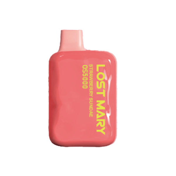 Best Deal Lost Mary OS5000 Rechargeable Vape  Disposable by Elf Bar 13mL Strawberry Sundae