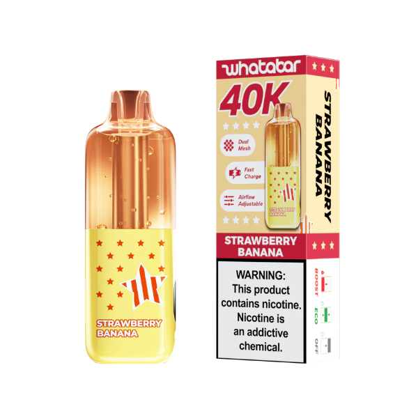 whatabar linko 40K Puff Disposable Device - 40,000 Puffs -Strawberry Banana