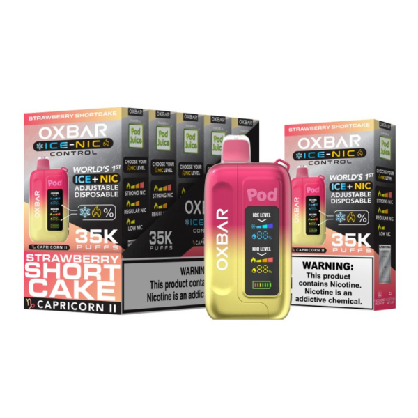 OXBAR x Pod Juice ICE-NIC Control 35,000 Puffs Disposable - Strawberry Short Cake