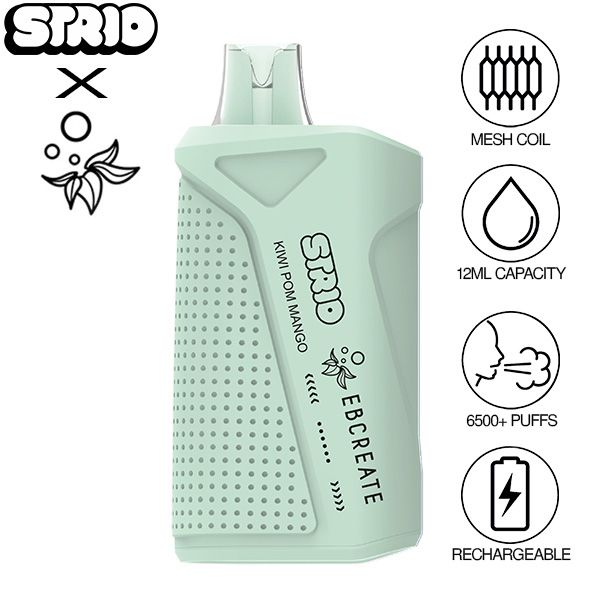 Elf EBCreate x Strio XC6500 12mL Puffs Disposable Vape Best Flavor Kiwi Pom Mango