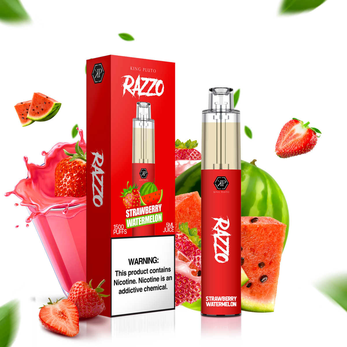 King Pluto Razzo Disposable Vape 5mL Best Flavor Strawberry Watermelon