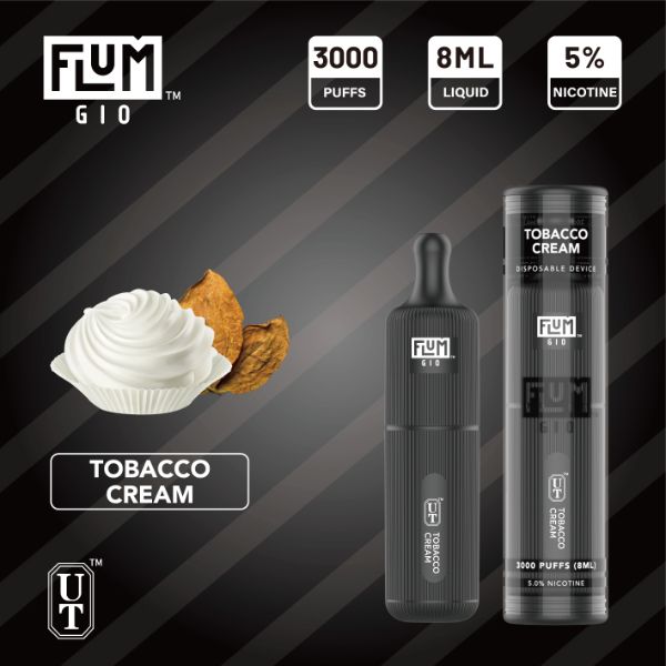 Flum GIO Disposable Vape 10-Pack Best Flavor - Tobacco Cream
