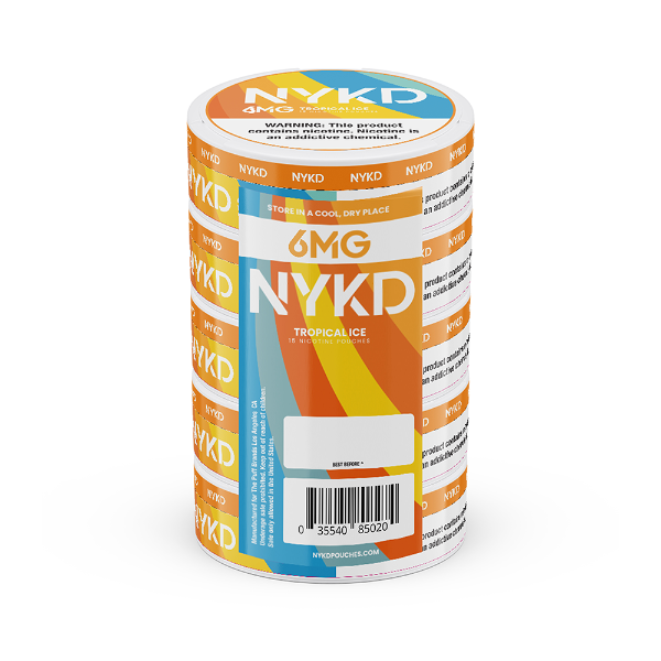 Best Deal NYKD Nicotine Pouches 20ct Can (5 Pack) - Tropical Ice 6mg