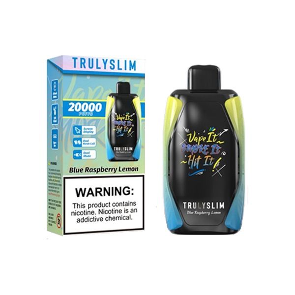 blue raspberry lemon vape Truly Bar Trulyslim 20000 Puffs Disposable Vape 18mL