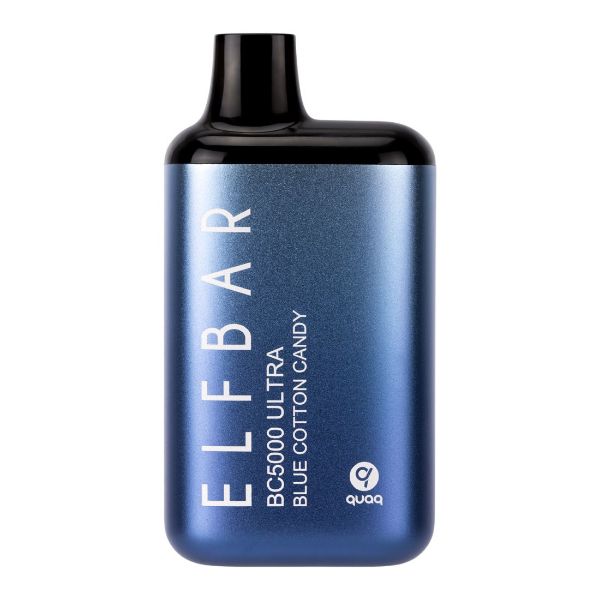 Elf Bar BC5000 Ultra 5000 Puffs Rechargeable Vape Disposable 13mL 10 Pack Best Flavor Blue Cotton Candy