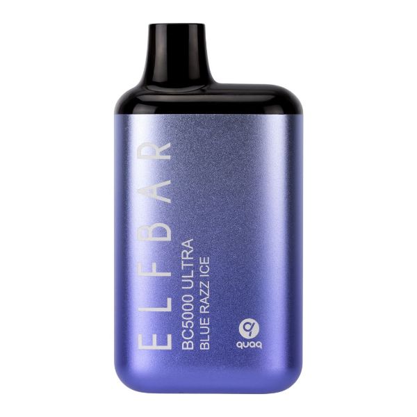 Elf Bar BC5000 Ultra 5000 Puffs Rechargeable Vape Disposable 13mL 10 Pack Best Flavor Blue Razz Ice