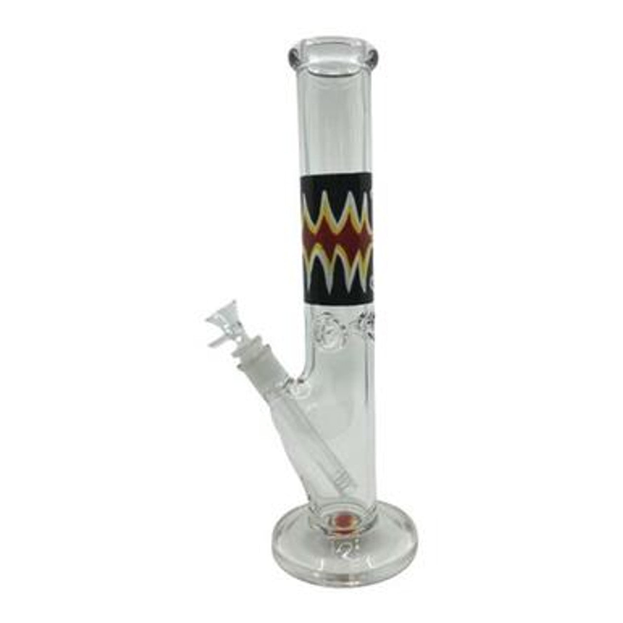 14" Painted Straight Glass Water Pipe