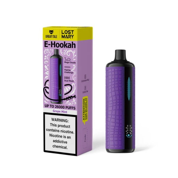 Urban Tale x Lost Mary 26,000 Puffs E-Hookah Disposable - Grape Mint
