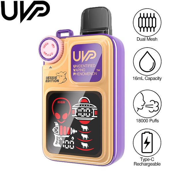UVP Bessie Edition 18K Puff Rechargeable Vape 16mL - $44.55 eJuices.co UVP Bessie Edition 18K Puff Rechargeable Vape 16mL - $44.55 eJuices.co
