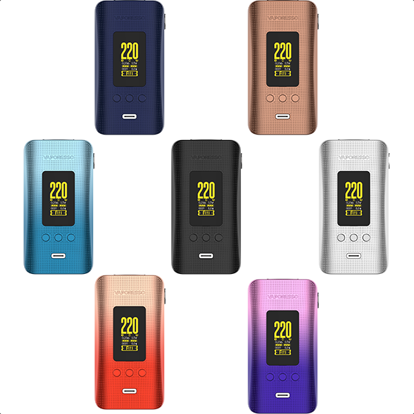 Vaporesso Gen 2 Mod for wholesale and bulk pricing from Vape Wholesale USA - black, blue, brown, silver, sky blue, neon orange, neon purple