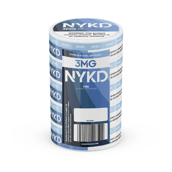 Best Deal NYKD Nicotine Pouches 20ct Can (5 Pack) - Vibe 3mg