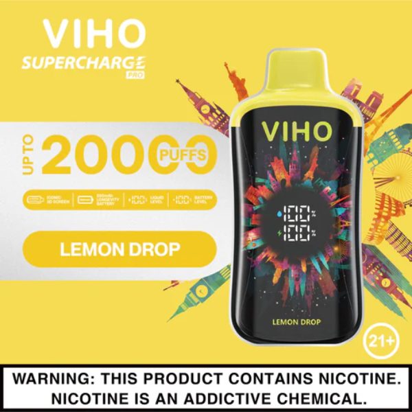VIHO Supercharge Pro 20,000 Puffs Disposable Lemon Drop