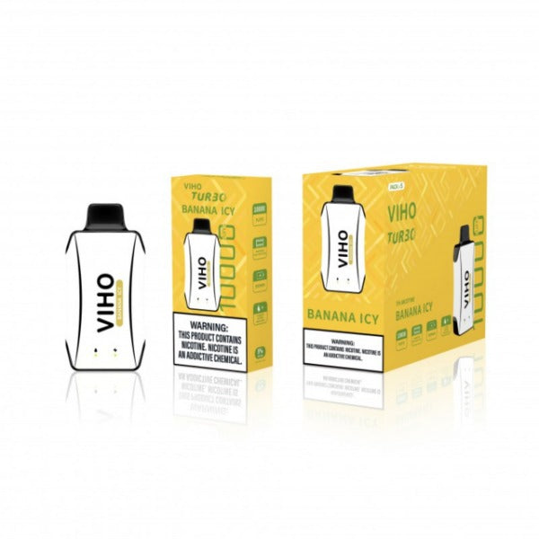 Best Deal VIHO TURBO 10000 Puffs Disposable Vape 18mL Banana Icy
