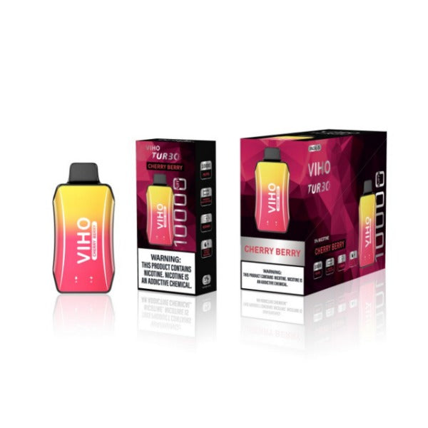 Best Deal VIHO TURBO 10000 Puffs Disposable Vape 18mL Cherry Berry