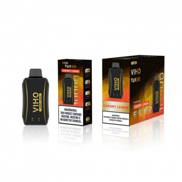 Best Deal VIHO TURBO 10000 Puffs Disposable Vape 18mL Cherry Lemon