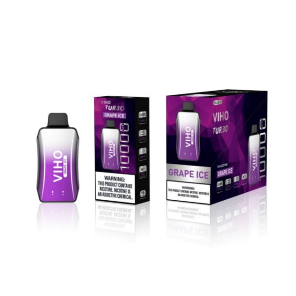 Best Deal VIHO TURBO 10000 Puffs Disposable Vape 18mL Grape Ice