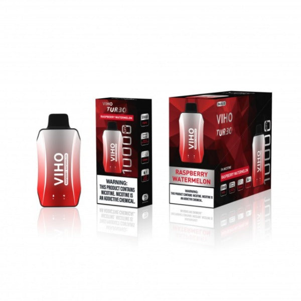 Best Deal VIHO TURBO 10000 Puffs Disposable Vape 18mL Raspberry Watermelon
