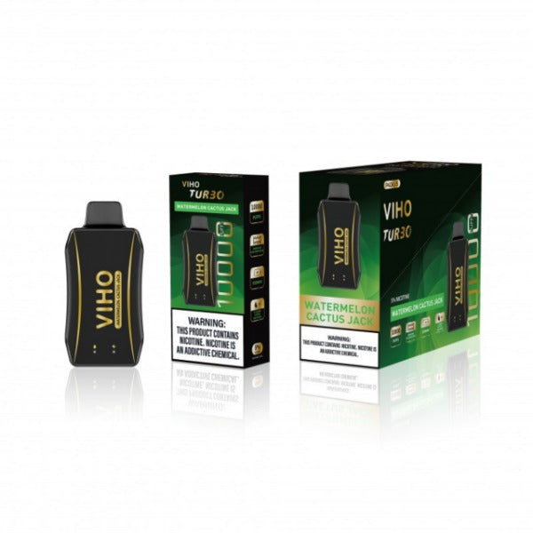 Best Deal VIHO TURBO 10000 Puffs Disposable Vape 18mL Watermelon Cactus Jack