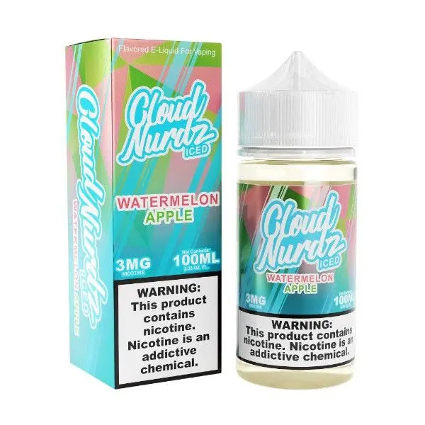 Best Deal Cloud Nurdz 100mL Vape Juice - Watermelon Apple Iced