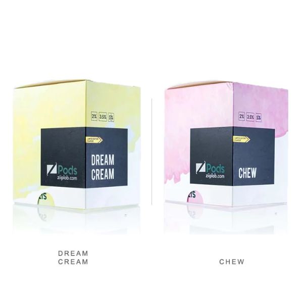 Dream Cream & Chew Ziiplab ZPods Synthetic Nicotine Pod Cartridge 5-Pack Bulk Deal!