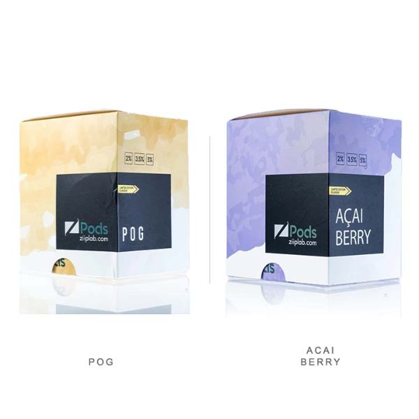 POG & Acai Berry Ziiplab ZPods Synthetic Nicotine Pod Cartridge 5-Pack Bulk Price!