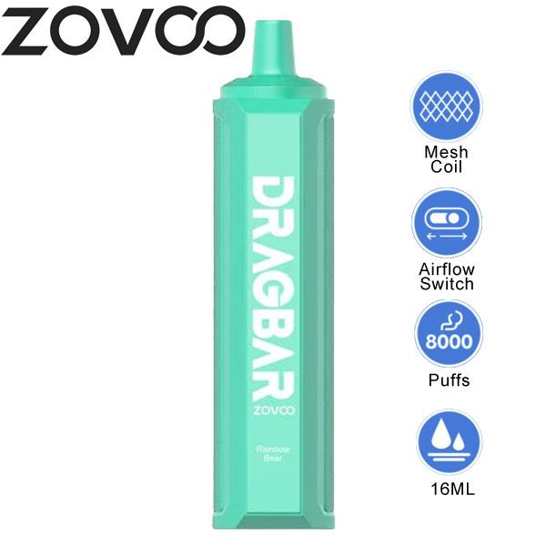 Zovoo Drag Bar F8000 8000 Puffs Rechargeable Vape Disposable 16mL