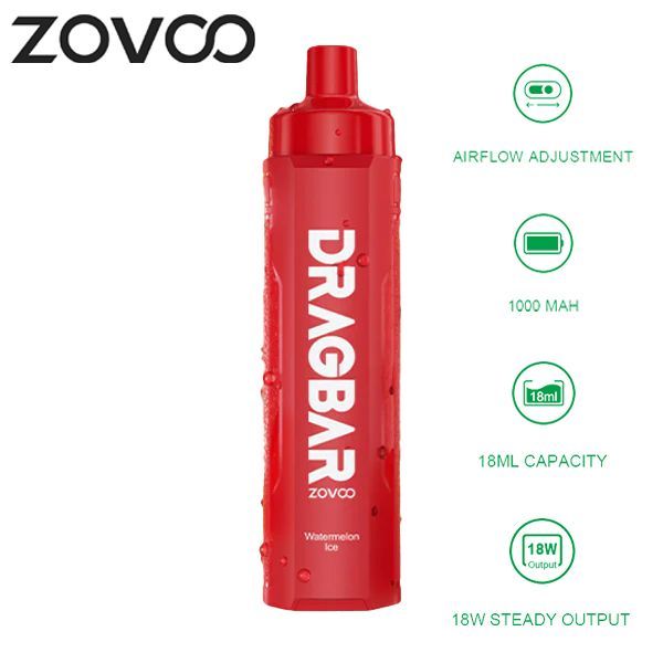 Zovoo Drag Bar R6000 6000 Puffs Rechargeable Vape Disposable 18mL