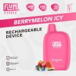 Berrymelon Icy Flum Pebble 6000 Puffs Rechargeable Disposable 5-Pack Bulk Price!