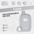 Clear Flum Pebble 6000 Puffs Rechargeable Disposable 5-Pack