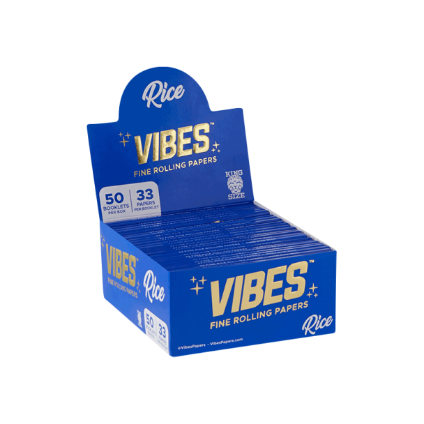 Vibes Rolling Papers Rice King Size Slim 50-Pack Ejuices Wholesale