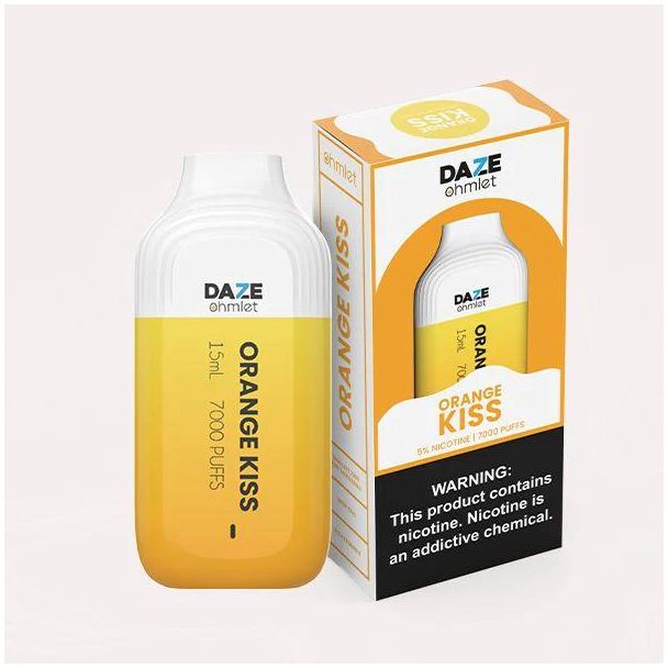 Orange Kiss 7Daze OHMLET 7000 Puffs Disposable 10-Pack Best Deal!
