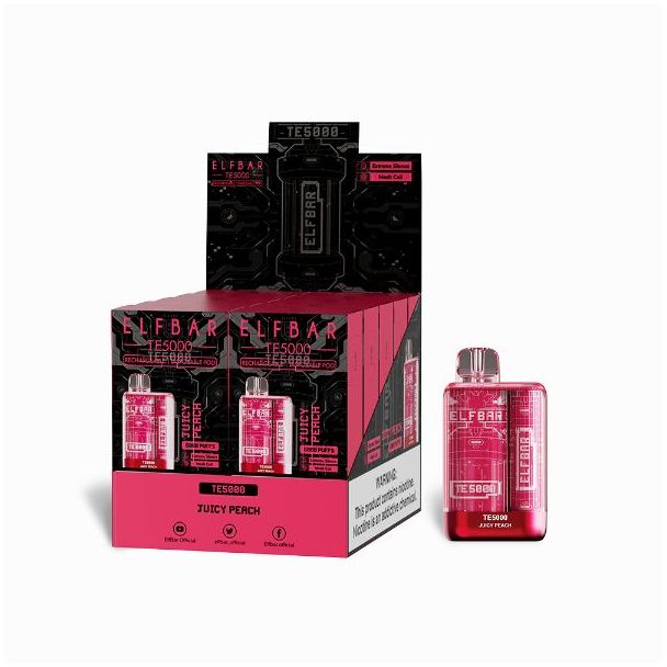 Elf Bar TE5000 5000 Puffs Disposable 10-Pack Juicy Peach