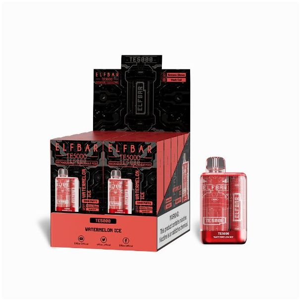 Elf Bar TE5000 5000 Puffs Disposable 10-Pack Watermelon Ice