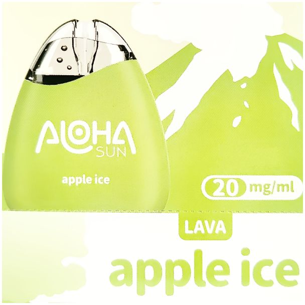 Aloha Sun Lava 1000 Puffs Disposable Apple Ice Graphic Square