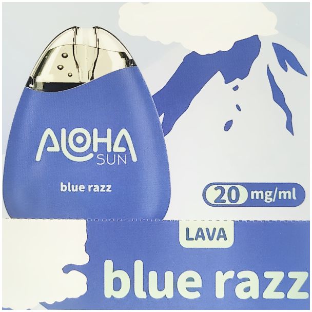Aloha Sun Lava 1000 Puffs Disposable Blue Razz Graphic Square