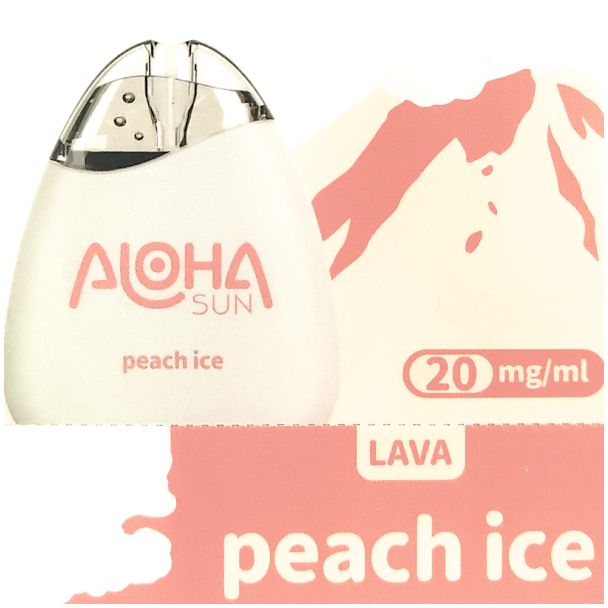 Aloha Sun Lava 1000 Puffs Disposable Peach Ice Graphic Square