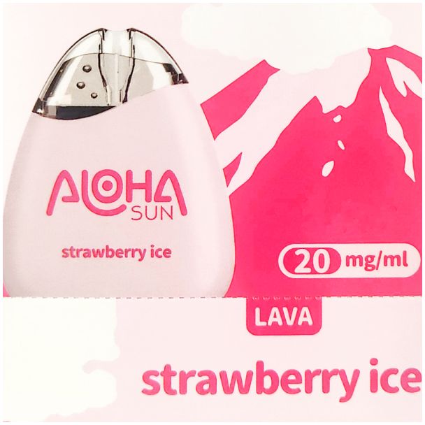 Aloha Sun Lava 1000 Puffs Disposable Strawberry Ice Graphic Square