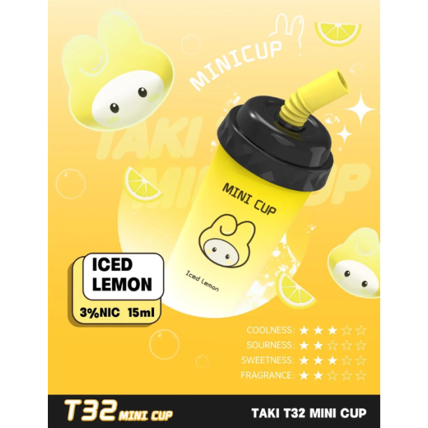 Veex Taki T32 Mini Cup Disposable Iced Lemon