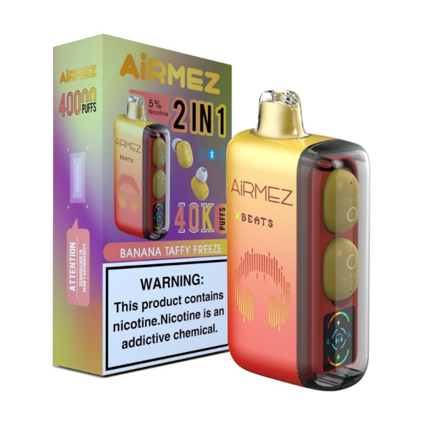 Best Deal AirMez X-Beats 40,000 Puffs Disposable - Banana Taffy Freeze