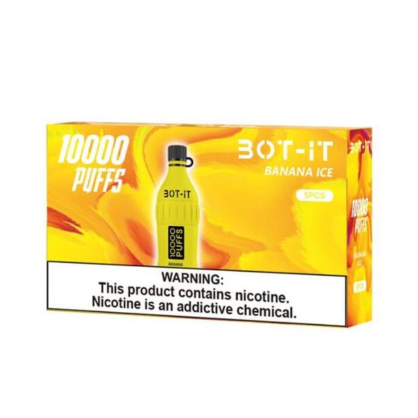 Best Deal BOT-IT 10000 Puffs Disposable 5 Pack - Banana Ice